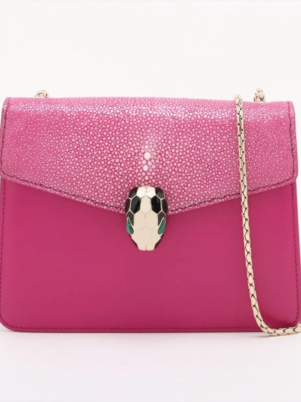 Bvlgari Sting Ray Pink Serpenti Flap S7 MOG